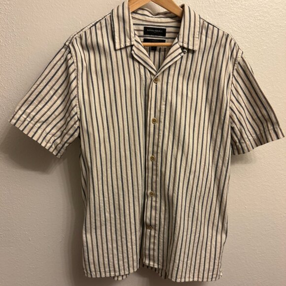Camp Collar Funky Striped Shirt - Picture 1 of 4